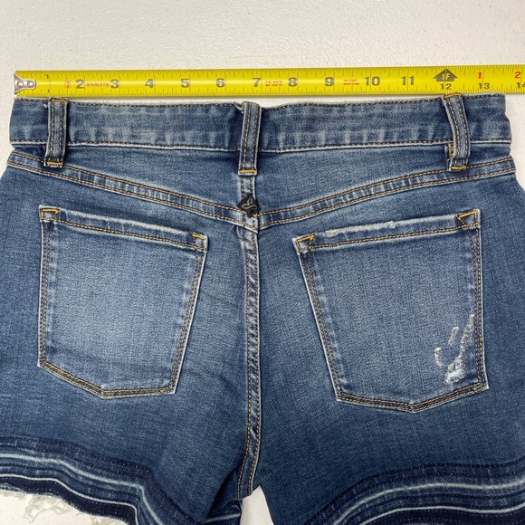 NWT Prana London Jean Shorts Raw Hem Blue Sz 4/27 - Picture 9 of 13